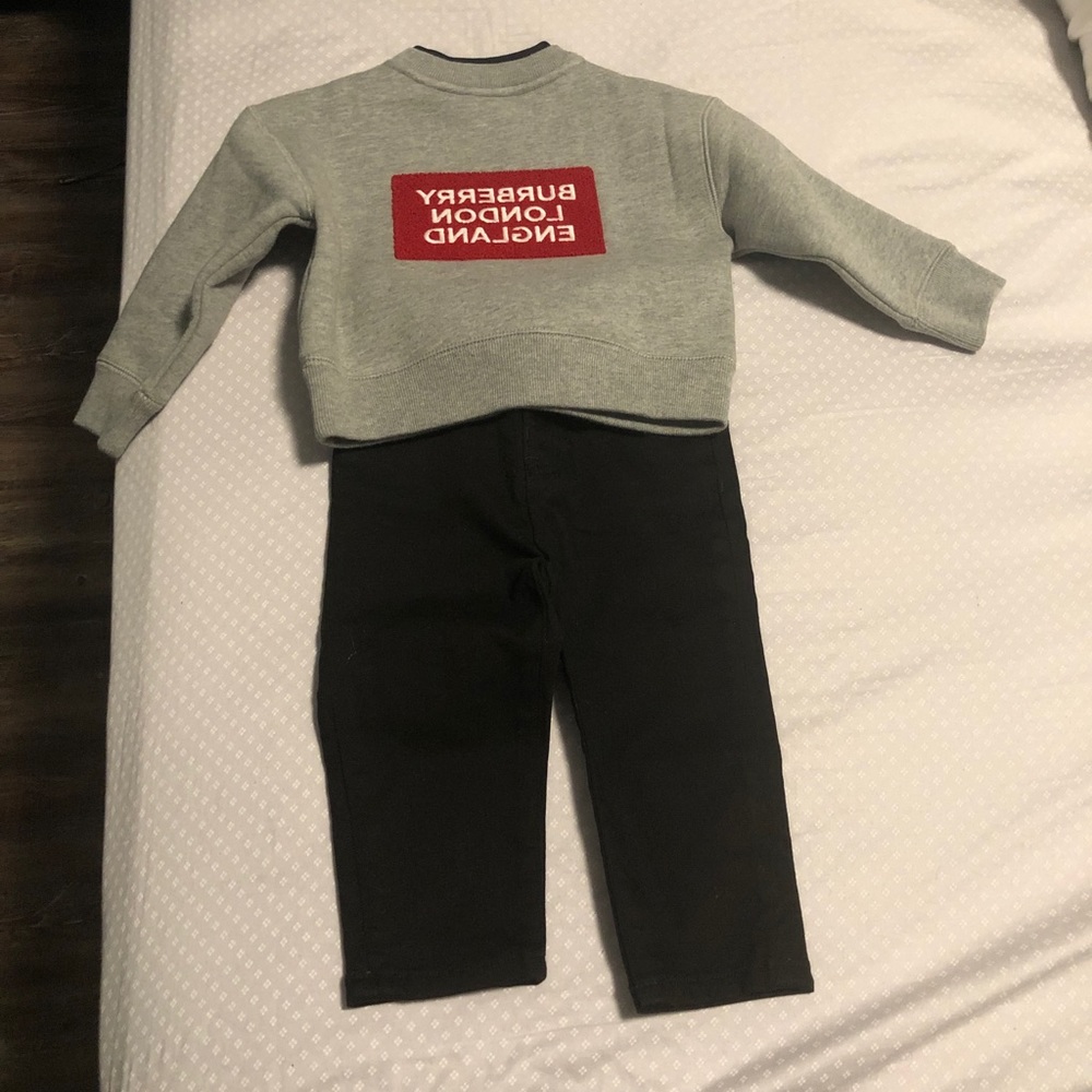 Burberry Baby Boy 12 months jeans and sweater